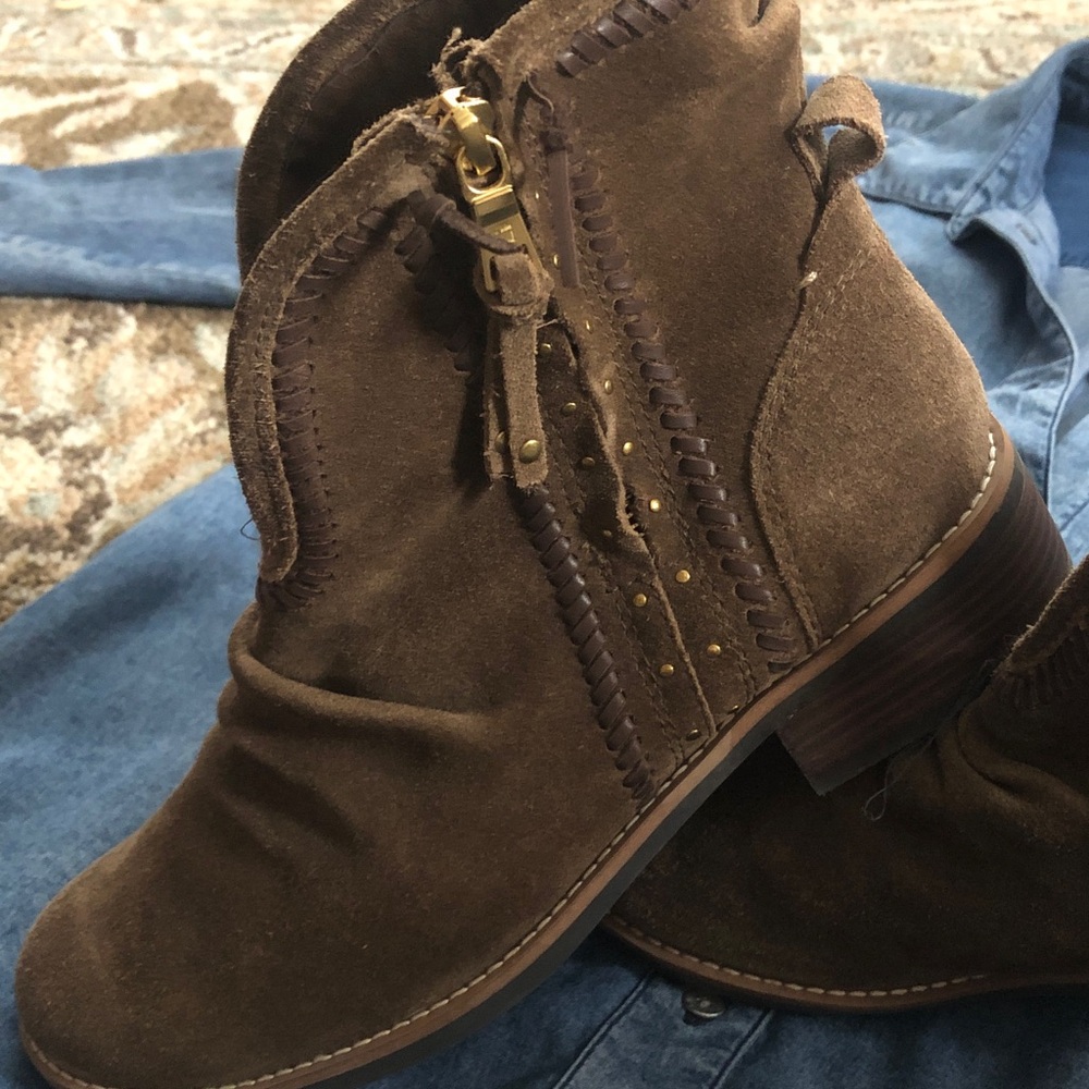 Latigo Dark Brown Ankle Booties - Picture 2 of 7